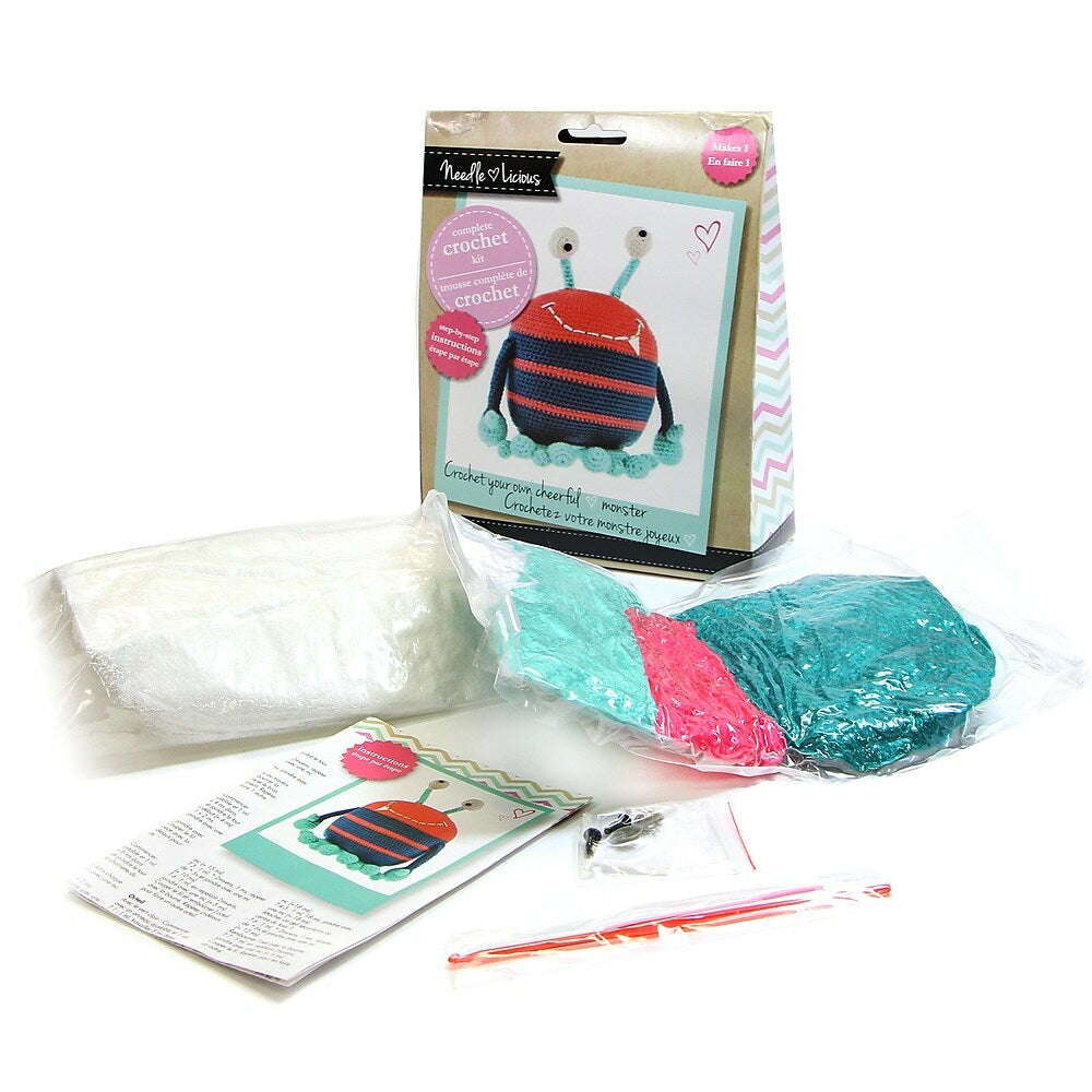 Image of NEEDLE LICIOUS Complete Crochet DIY Kit, Monster, Multicolour