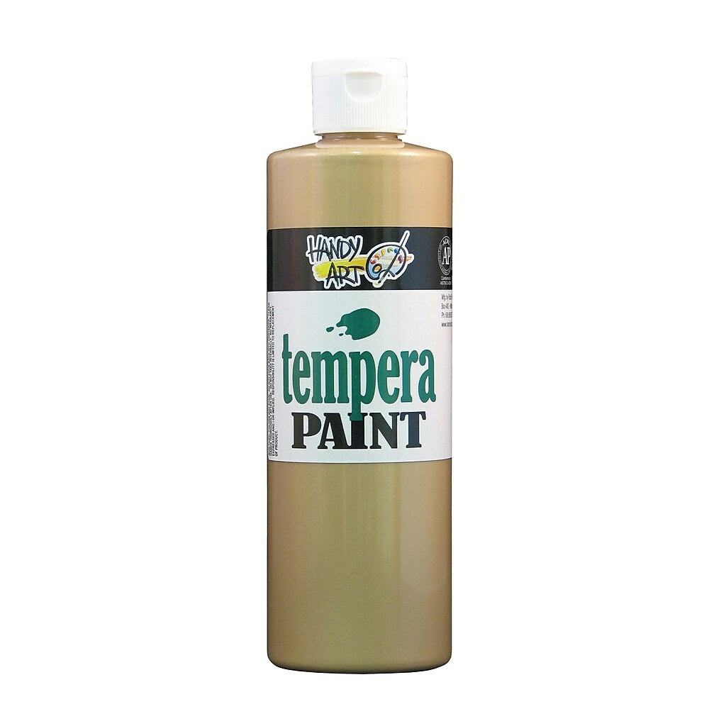 Image of Handy Art 231-162 Tempera Paint Metallic, 16oz, Gold, 12 Pack