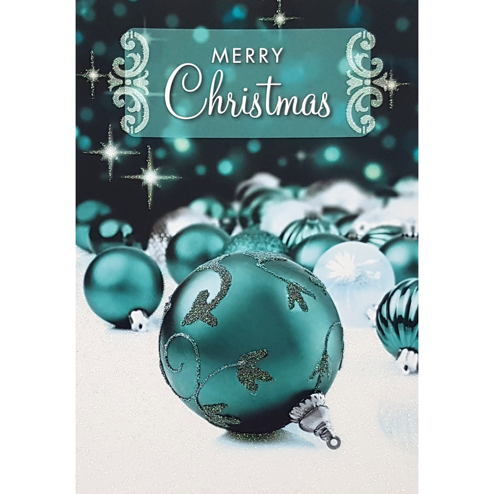 Image of Mill Brook Studio "Merry Christmas" Ornaments Greeting Cards with Envelopes - 5-3/8" x 7-3/4" - 18 Pack