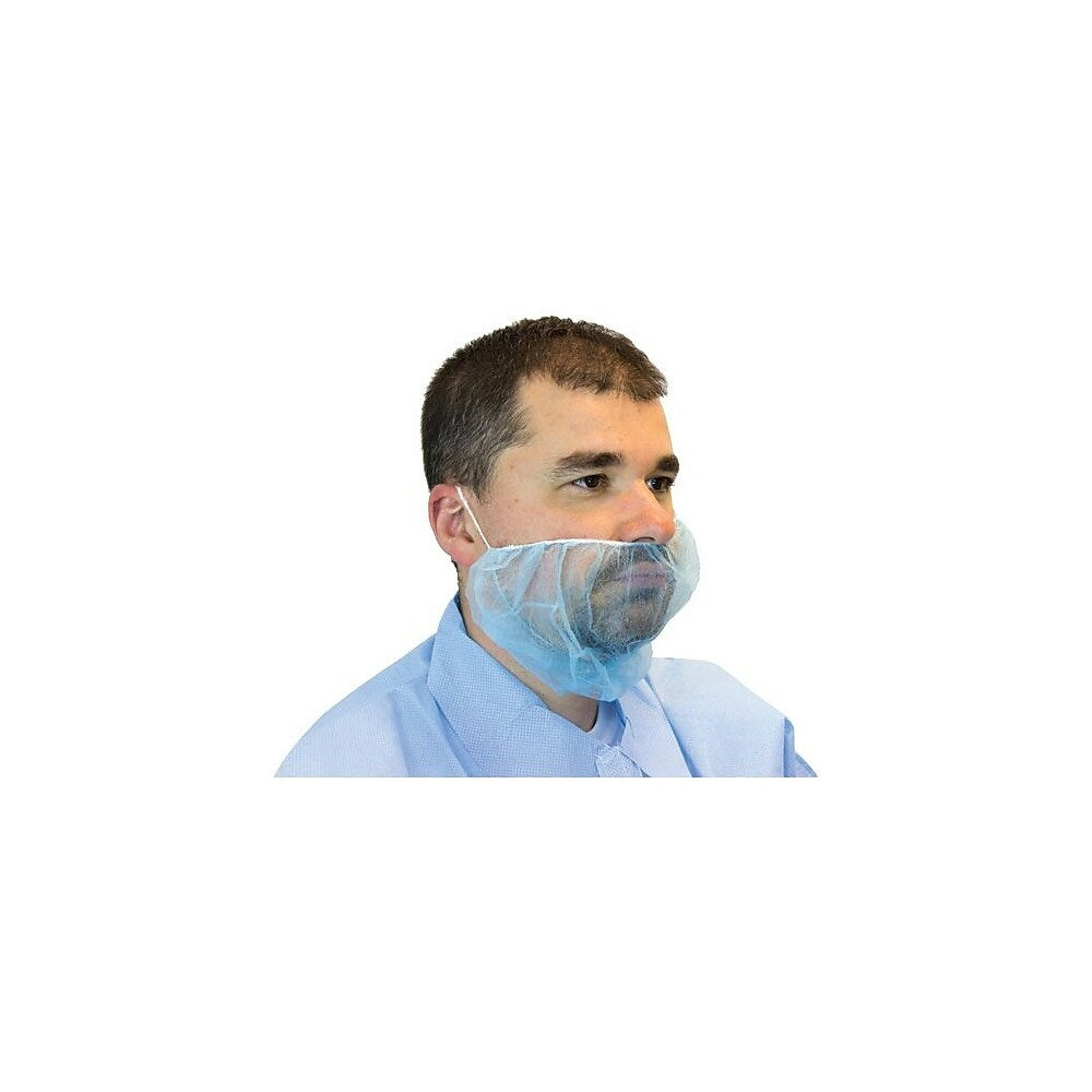 Image of The Safety Zone Blue Polypropylene Beard Cover, 1000 Pack (DBRD-1000BL)