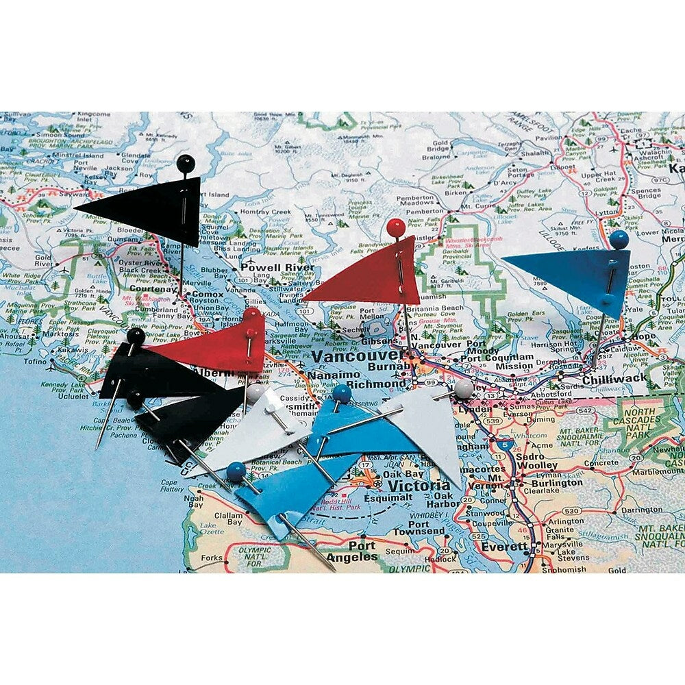Image of Acme Map Flag Pins, 250 Flags Pack (33005), 250 Pack