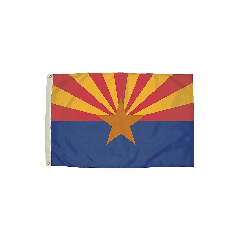 Image of Flagzone Arizona Flag with Heading And Grommets, 3' x 5' (FZ-2022051)
