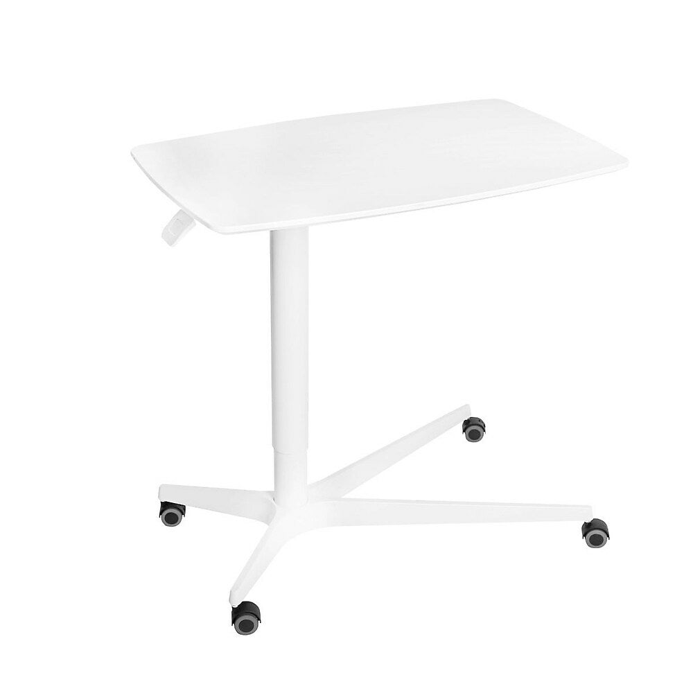 Image of Seville Classics Overbed Medical Pneumatic Adjustable Table, White