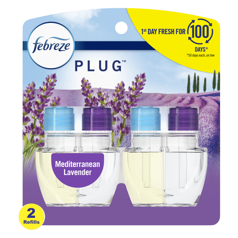 Image of Febreze Plug Air Freshener Oil Refill - Lavender Scent - 2 Pack, Yellow