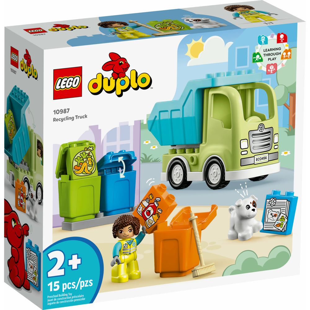 Image of LEGO DUPLO Town Recycling Truck Playset - 15 Pieces