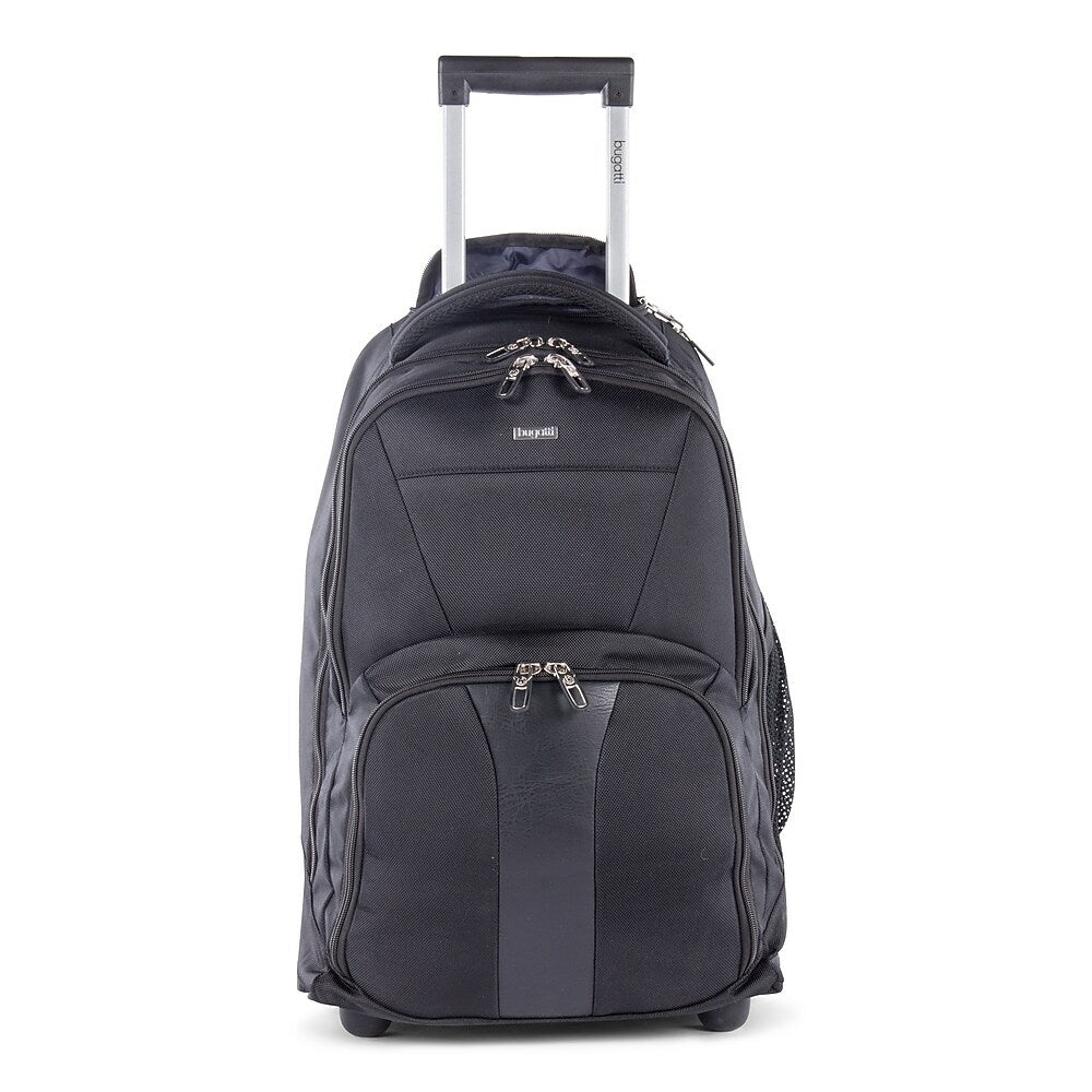 Image of Bugatti Gregory Polyester Backpack On Wheels, Black
