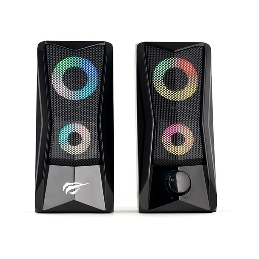 Image of Havit SK700 Designed for Gamers, USB Powered, RGB Lights Speaker - Black, 2 Pack