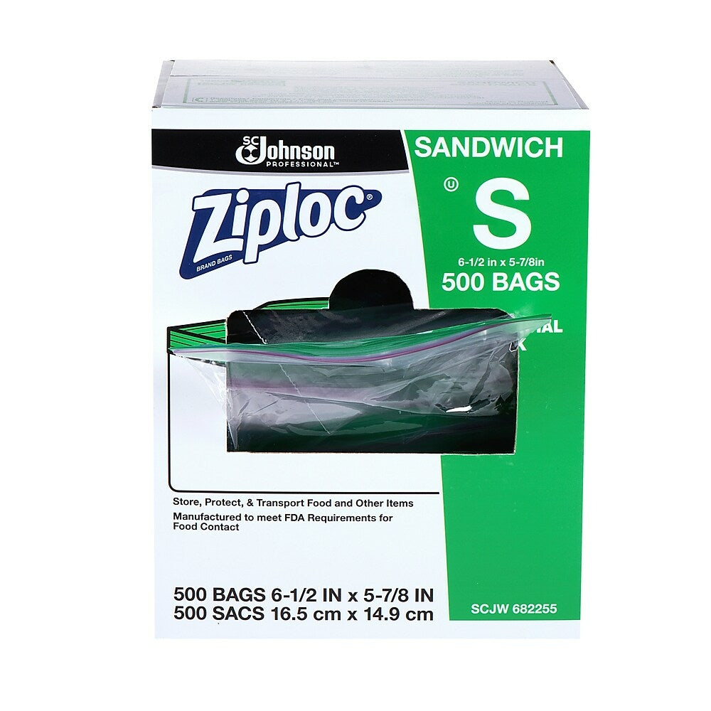 Image of Ziploc Professional Sandwich Bags, 500 Pack (SCJ70762)