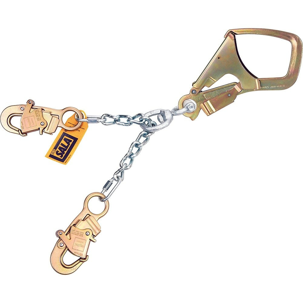 Image of DBI Sala Chain Rebar Assembly with Snap Hooks and Swiveling Aluminum Rebar Hook