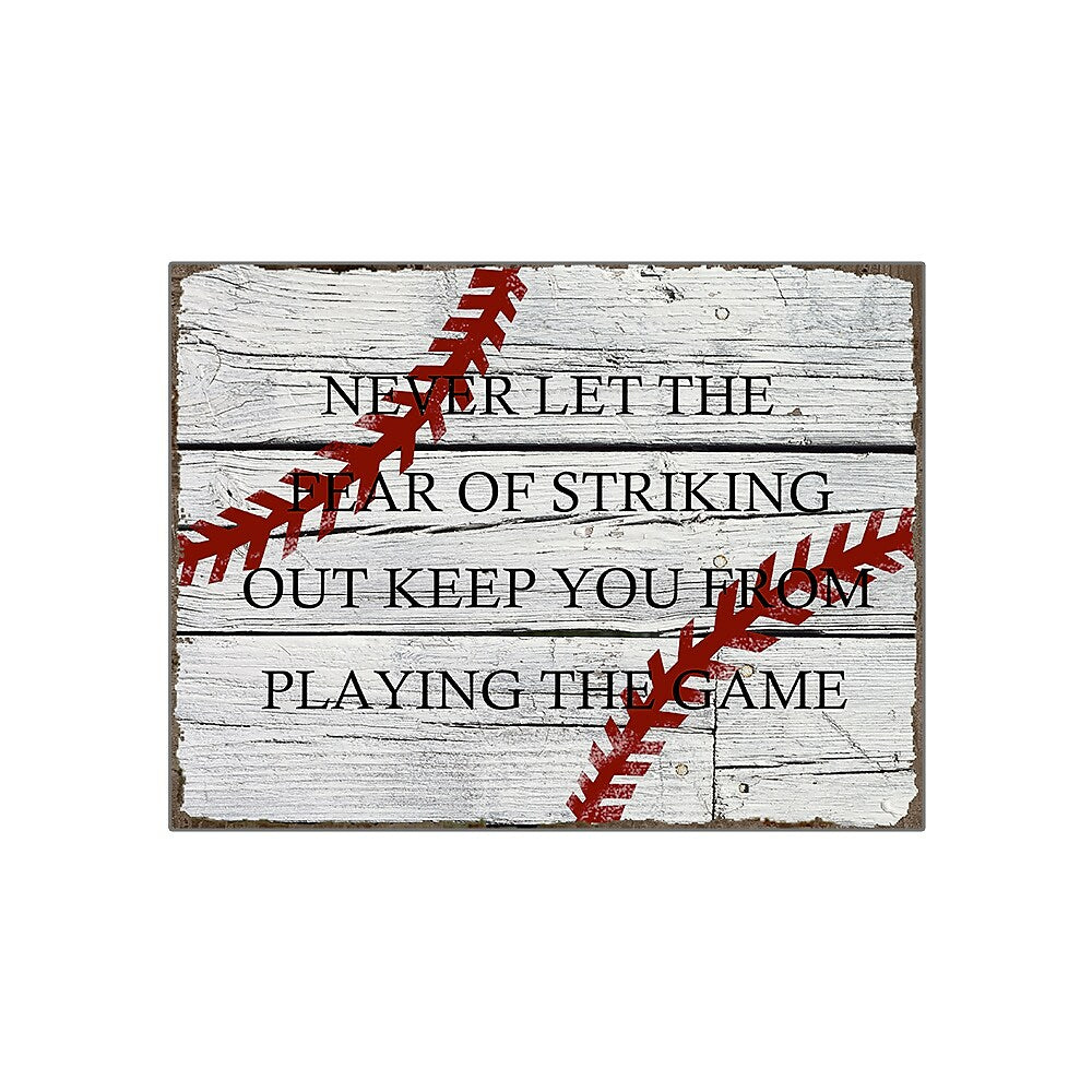 Image of Sign-A-Tology Baseball rules Vintage Wooden Sign - 12" x 16"