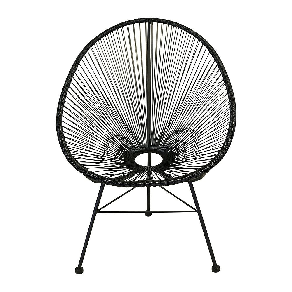 Image of Plata Import Acapulco Chair, Black (WR-1350-BL)