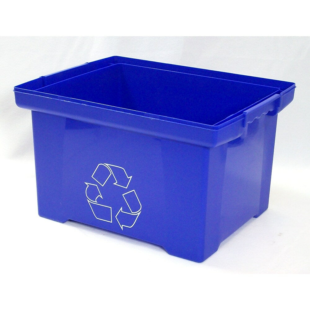 Image of Storex Recycling Blue Bin