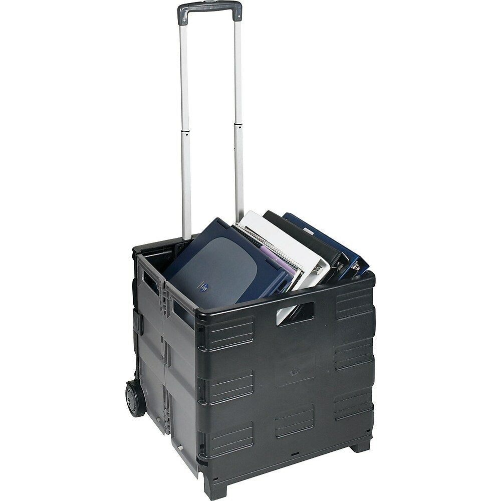 Image of Staples Rolling Folding Crate