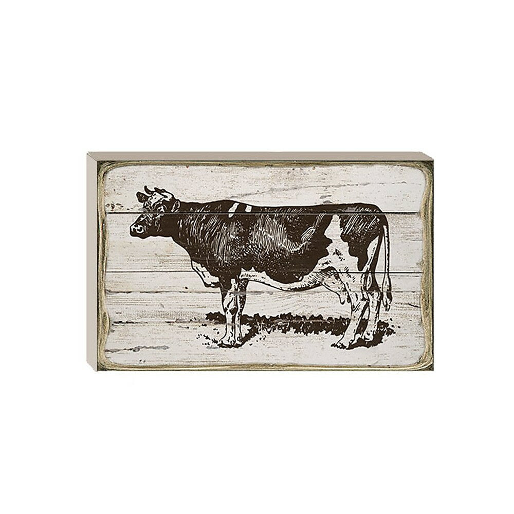 Image of Sign-A-Tology Farm Cow Vintage Block Sign - 5" x 8" x 2"