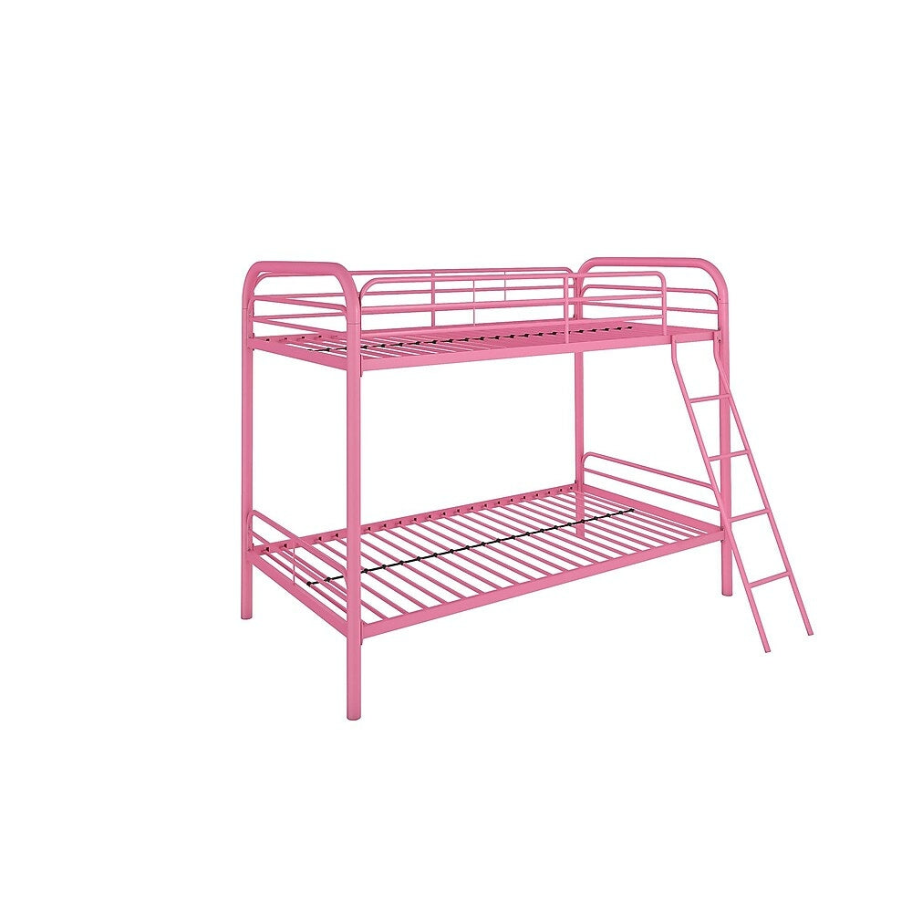 Image of DHP Twin/Twin Bunk Bed - Pink