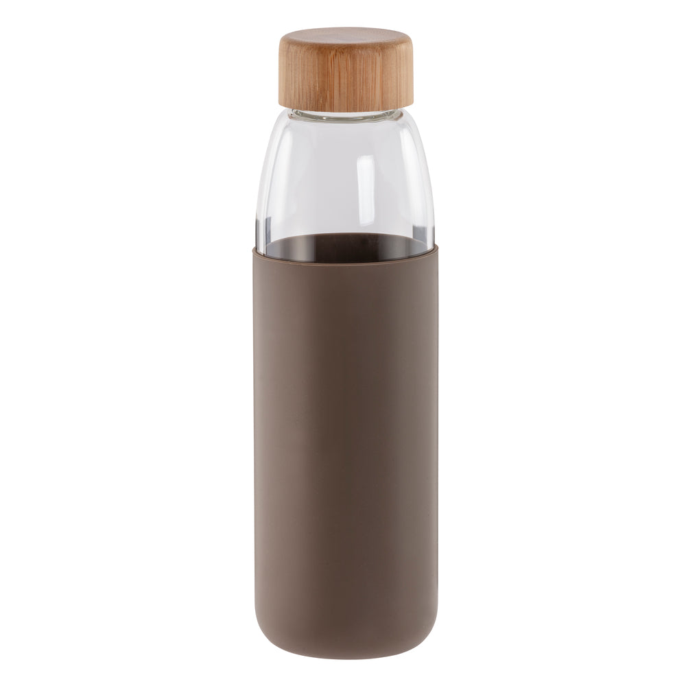 Image of Sully Glass Bottle with Silicone - Tan, Brown
