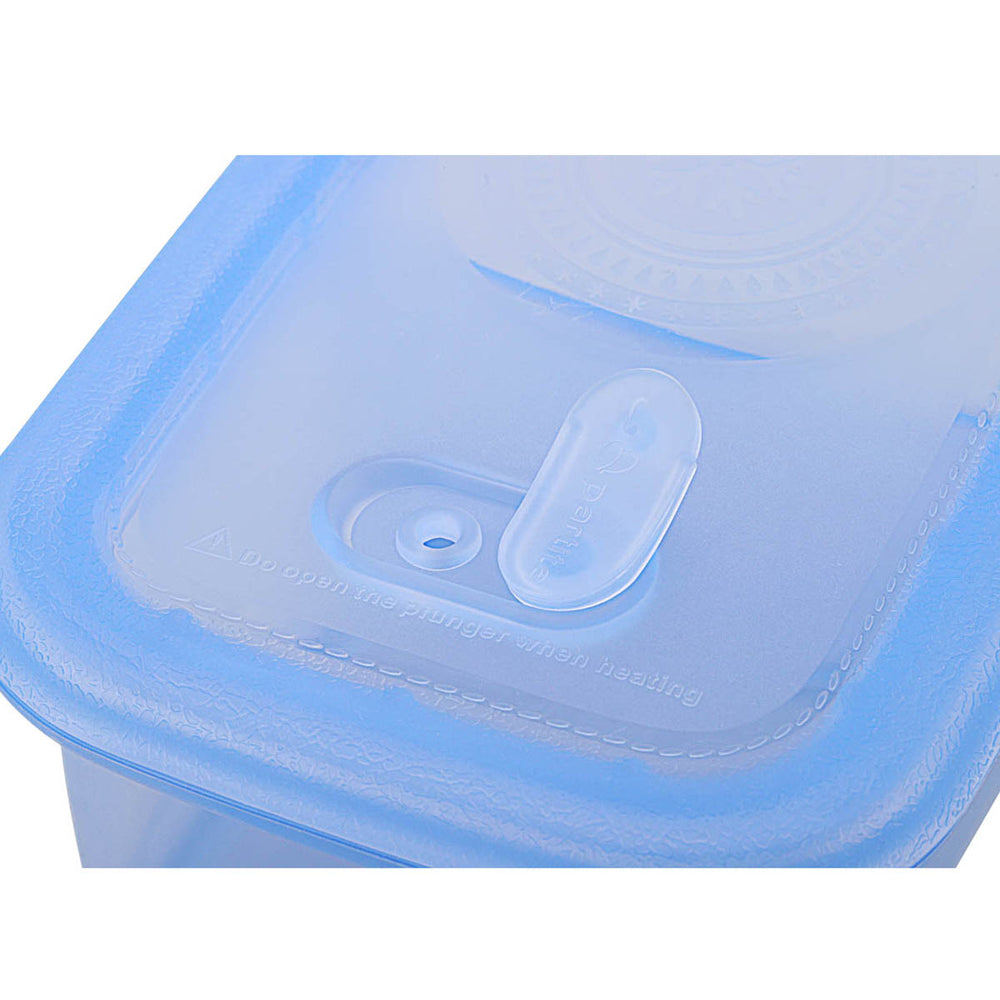 Image of Minimal Silicone Bento Lunch Box - Blue - 900ml - Set of 2