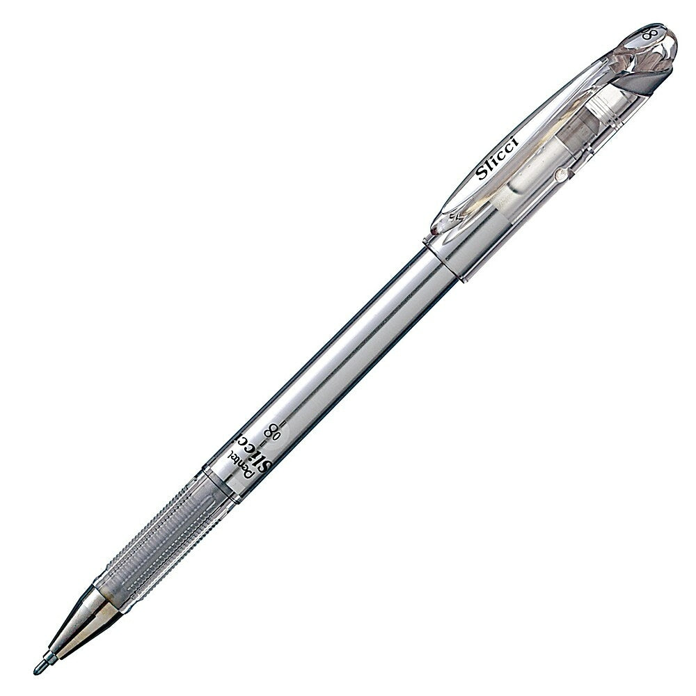 Image of Slicci Ultra-Smooth Metallic Gel Roller Pen, 0.8mm, Silver