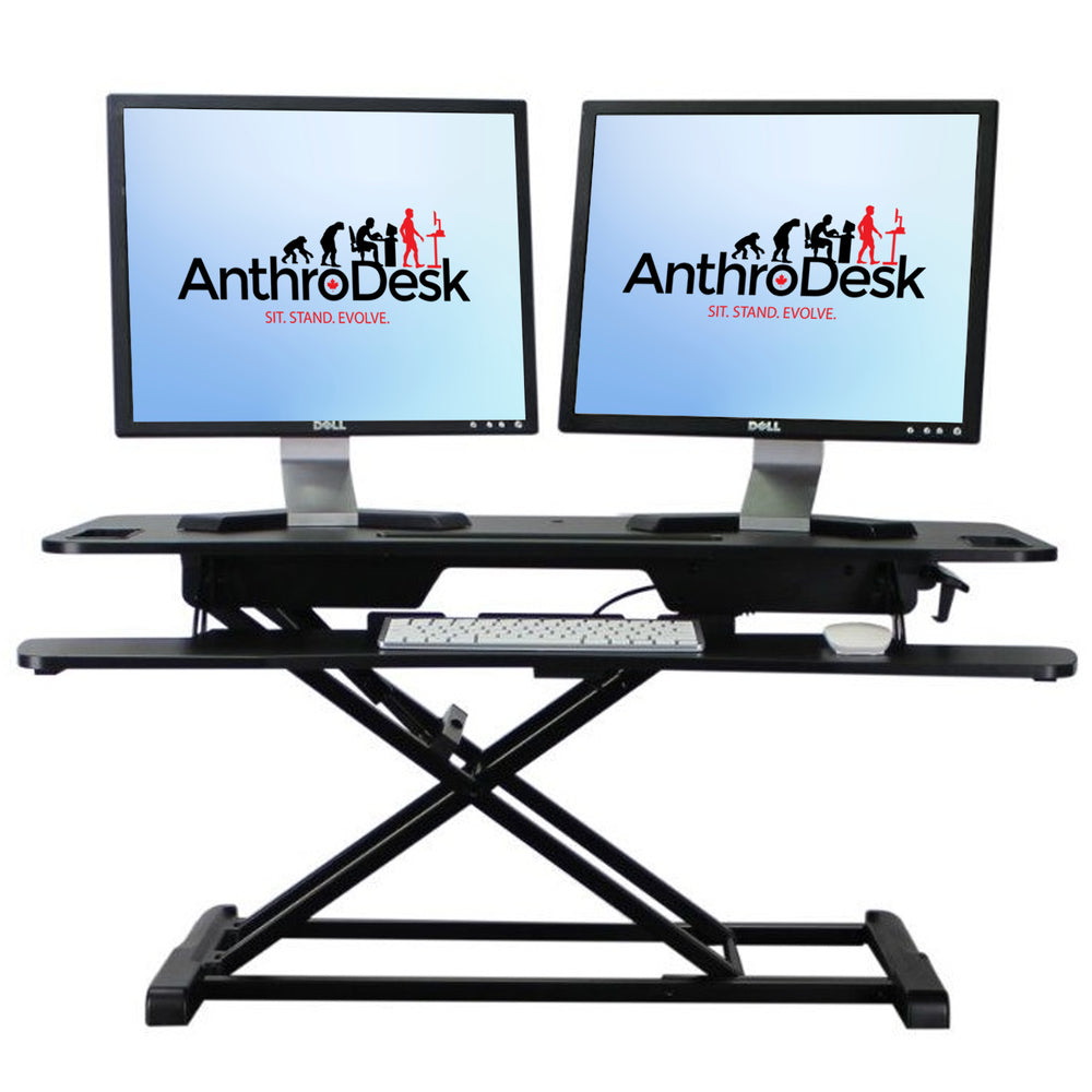 Image of AnthroDesk Extra Wide Adjustable Desk Riser - Black