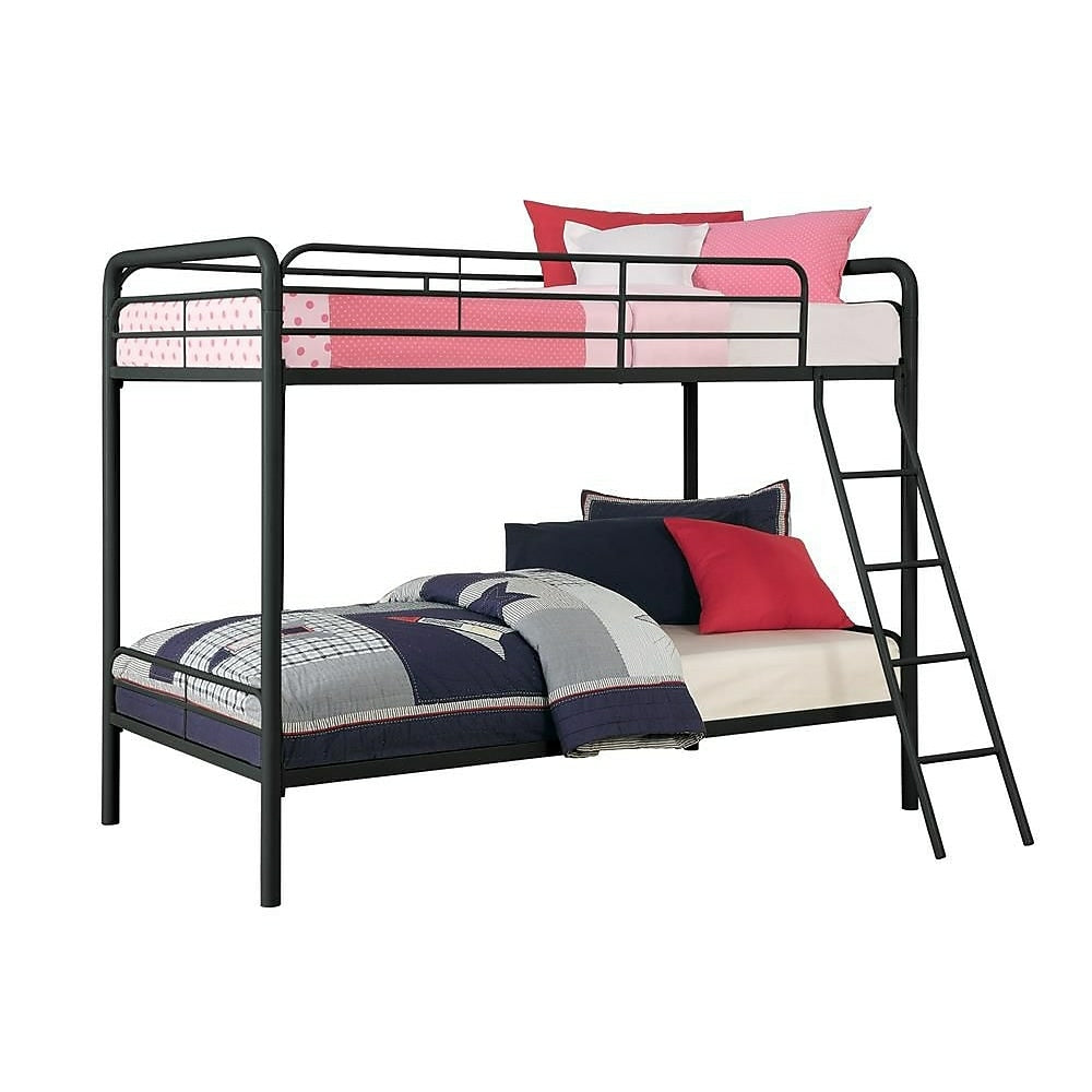 Image of DHP Twin Over Twin Bunk Bed - Black