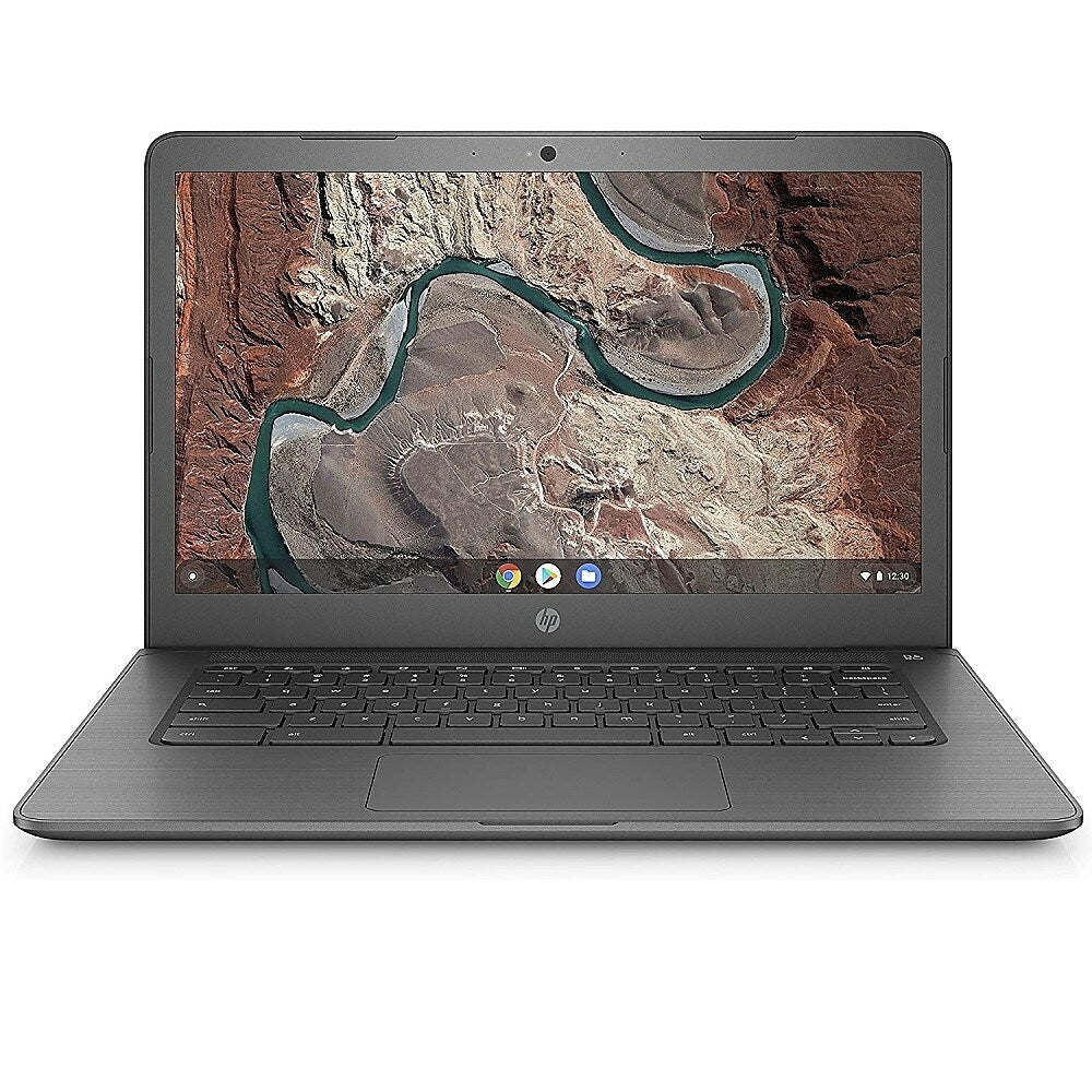 Image of HP 14-DB0002CA 14" Chromebook Laptop - 1.6 GHz AMD Dual-Core A4-9120C - 64 GB eMMC - 4 GB DDR4 SDRAM - Chrome OS, Grey