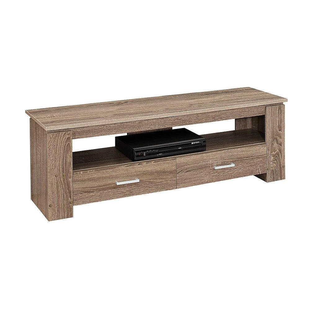 Image of Monarch Specialties - 2602 Tv Stand - 48 Inch - Console - Storage Drawers - Living Room - Bedroom - Laminate - Brown