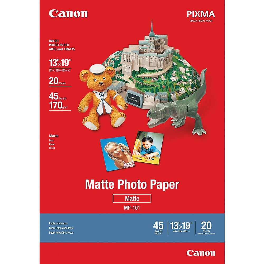 Image of Canon Photo Paper, 13" x 19", Matte, 20 Pack