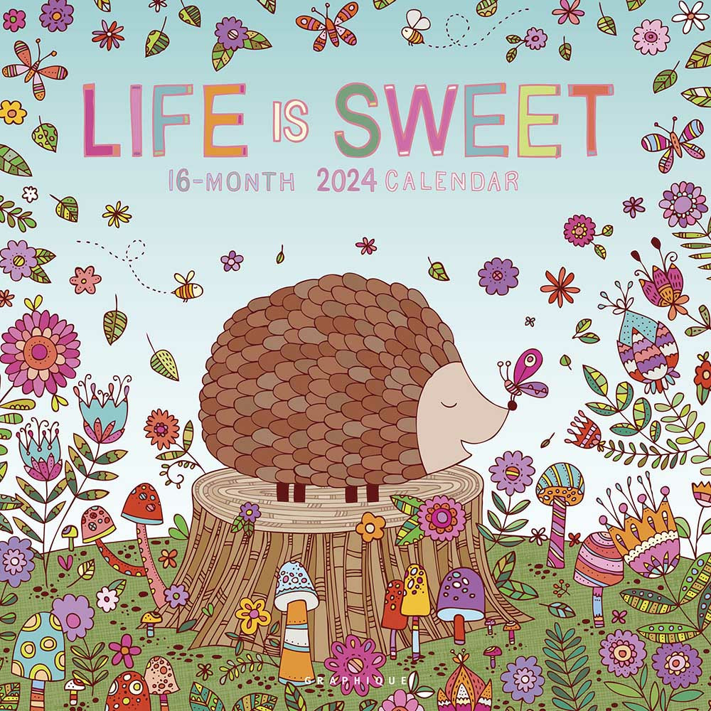 Image of Graphique de France 2024 Life is Sweet Monthly Square Wall Calendar - 12" x 12" - Assorted - English