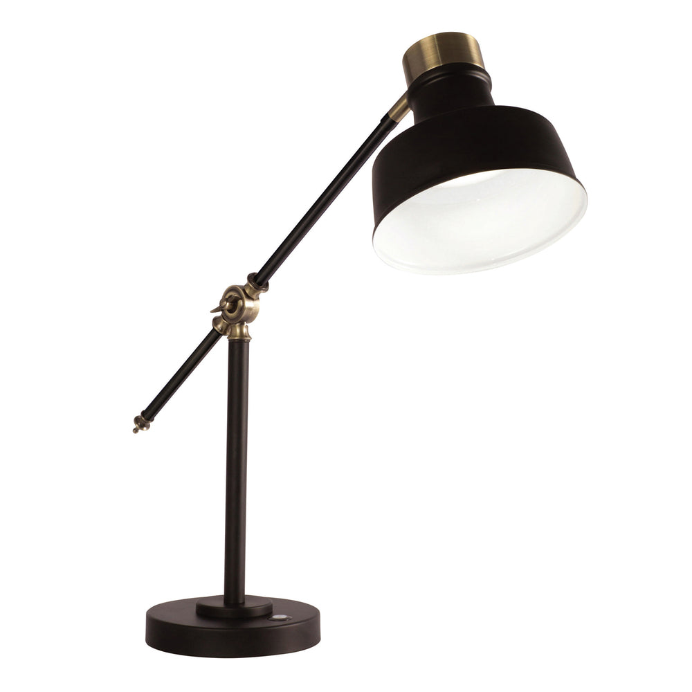 Image of OttLite Wellness Series Balance LED Desk Lamp - Black/Antique Brass Accents