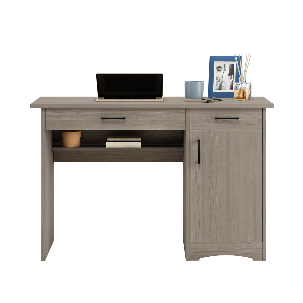Image of Sauder Beginnings Desk with Drawers - Silver Sycamore (428235)