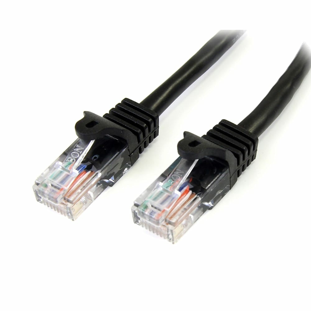Image of StarTech Cat5e Black Snagless RJ45 UTP Cat 5e Patch Cable, 25ft Patch Cord, 25 Ft