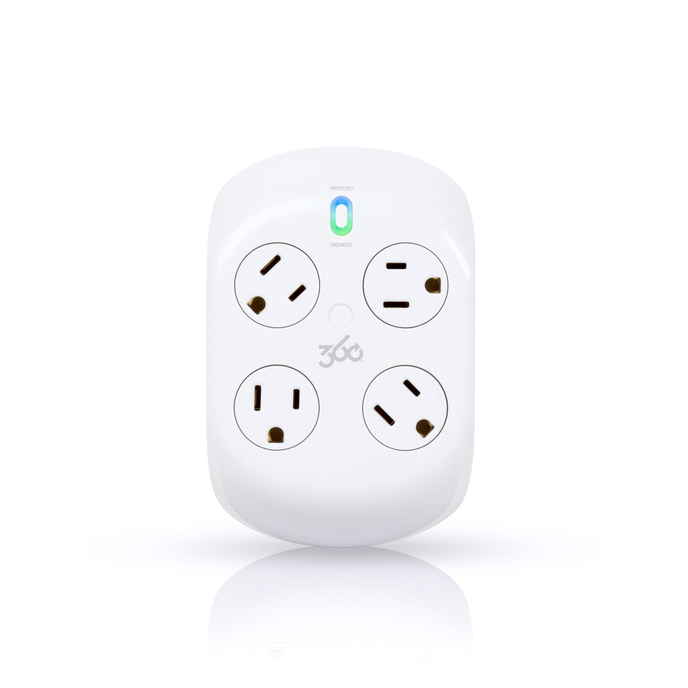 Image of 360 Electrical Revolve 4 Rotating Outlet Surge Protector (36036), White