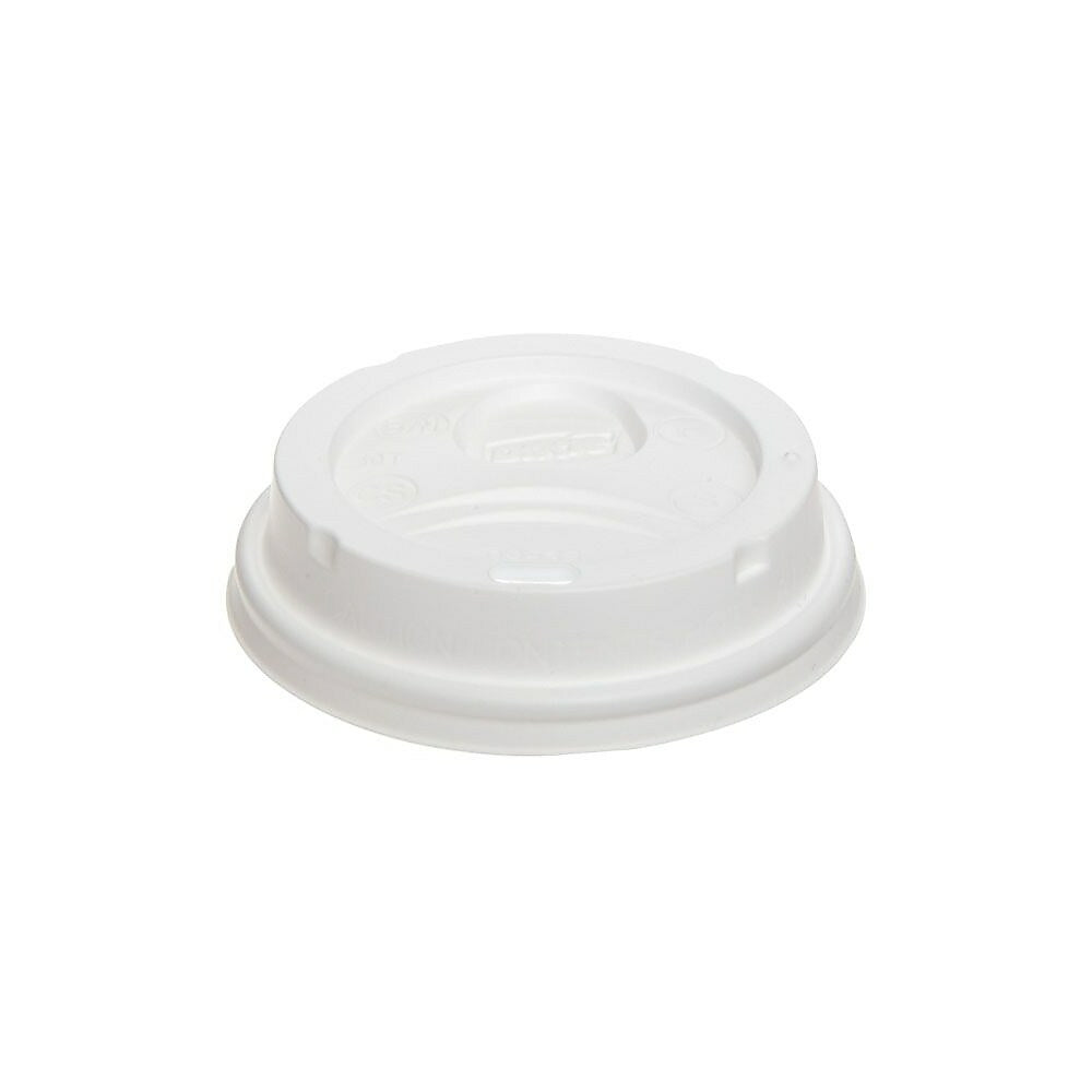Image of Dixie Plastic Dome Lid For 8 oz. Cups, White, 1000 Pack