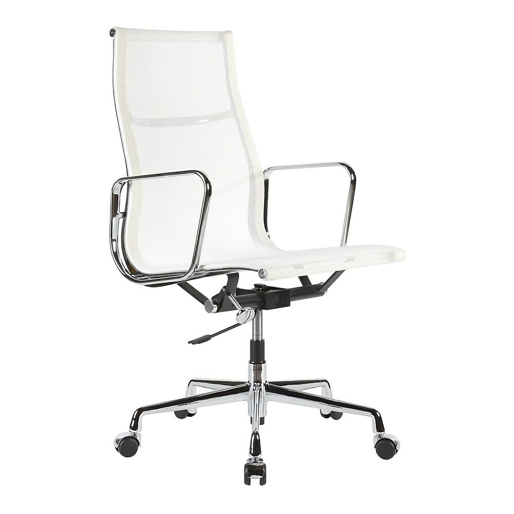 Image of Nicer Furniture Modern High Back Mesh Executive Chair - White