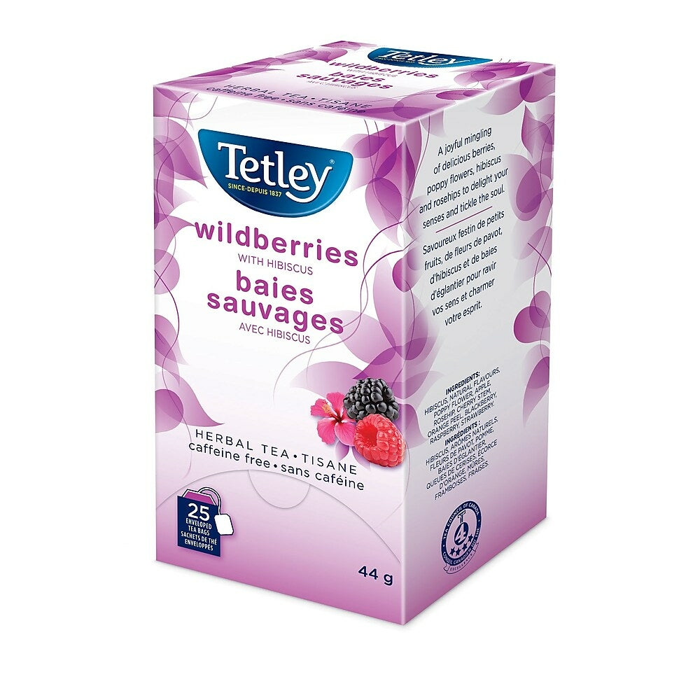 Image of Tetley Tea Wildberries Enveloped Tea Bag - 75 Pack