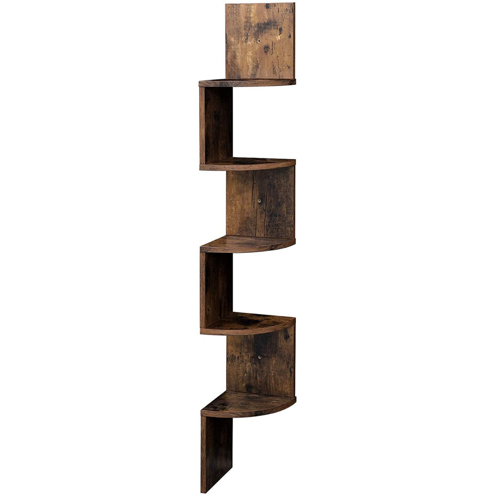 Image of Vasagle Floating Corner Shelf - Brown