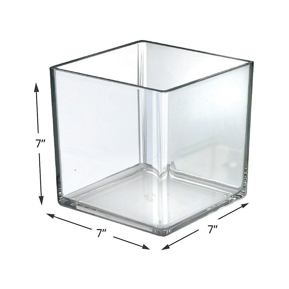 Image of Azar Displays Deluxe Cube for Countertop, 7" x 7" x 7", 4 Pack (556307)