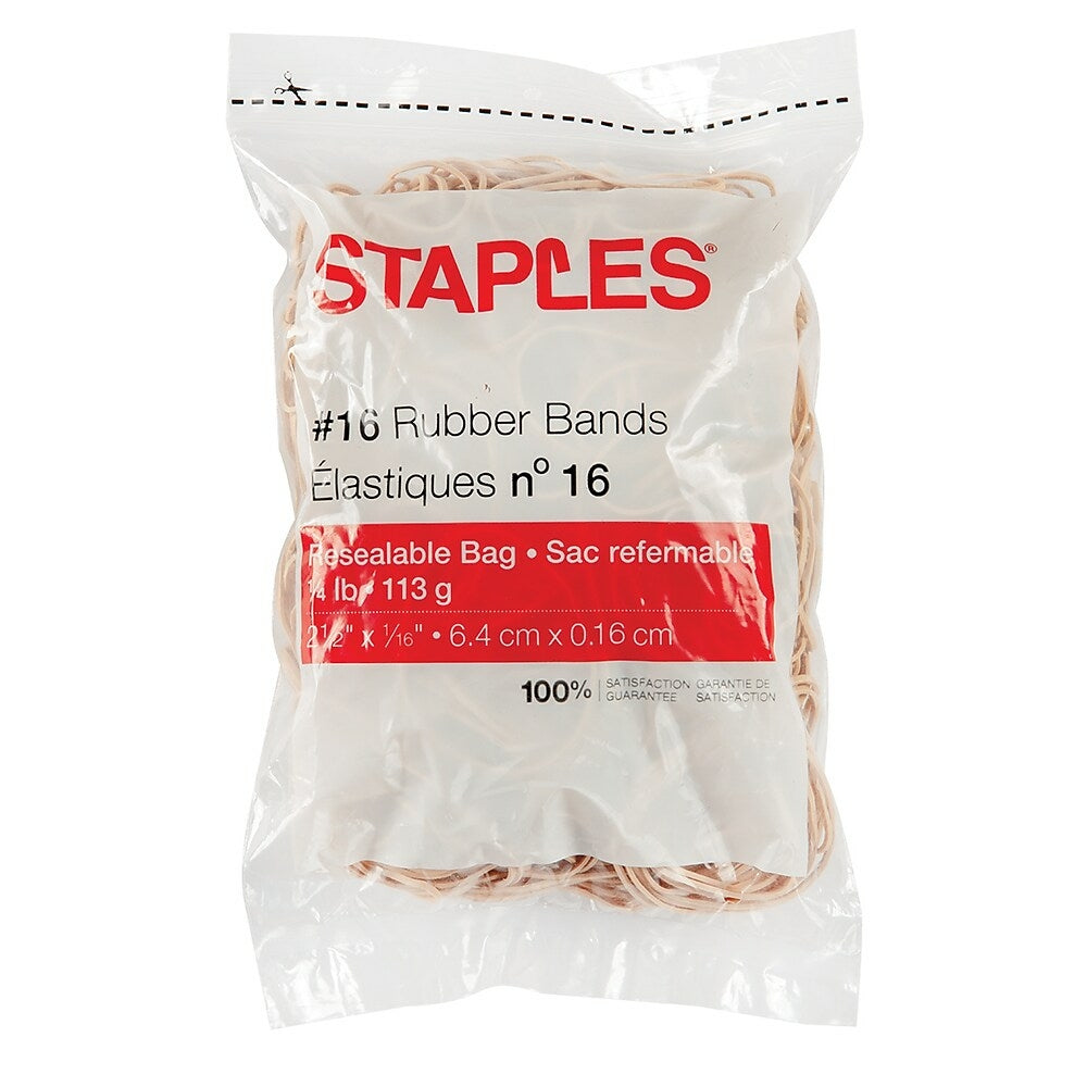 Image of Staples Economy Rubber Bands - Size #16