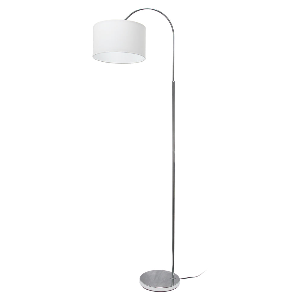 Image of Simple Designs Incandescent Floor Lamp - White
