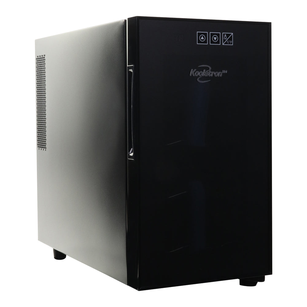 Image of Koolatron 8 Bottle Wine Cooler, 0.8 cu. ft. (23L) Freestanding Thermoelectric Wine Fridge - Black