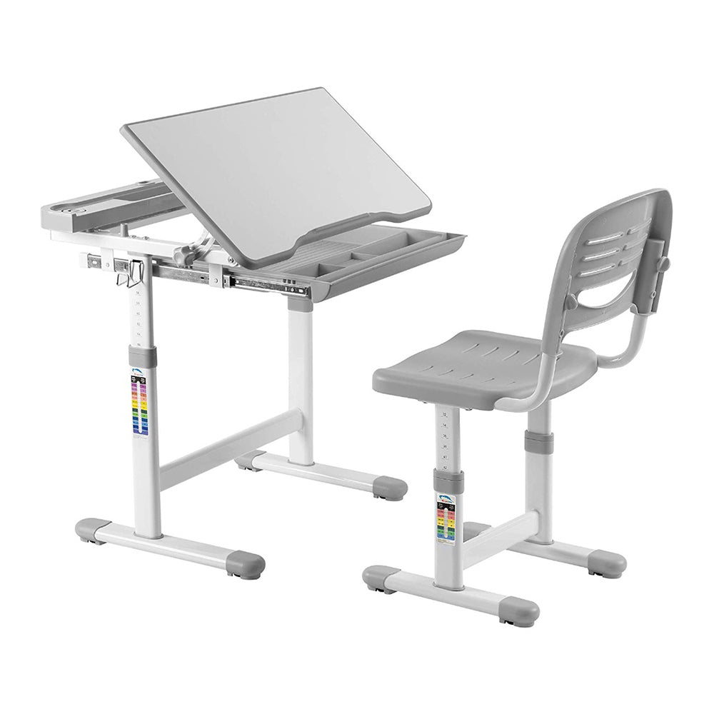 Image of United Canada Avicenna - Adjustable Kids Desk & Chair - Grey