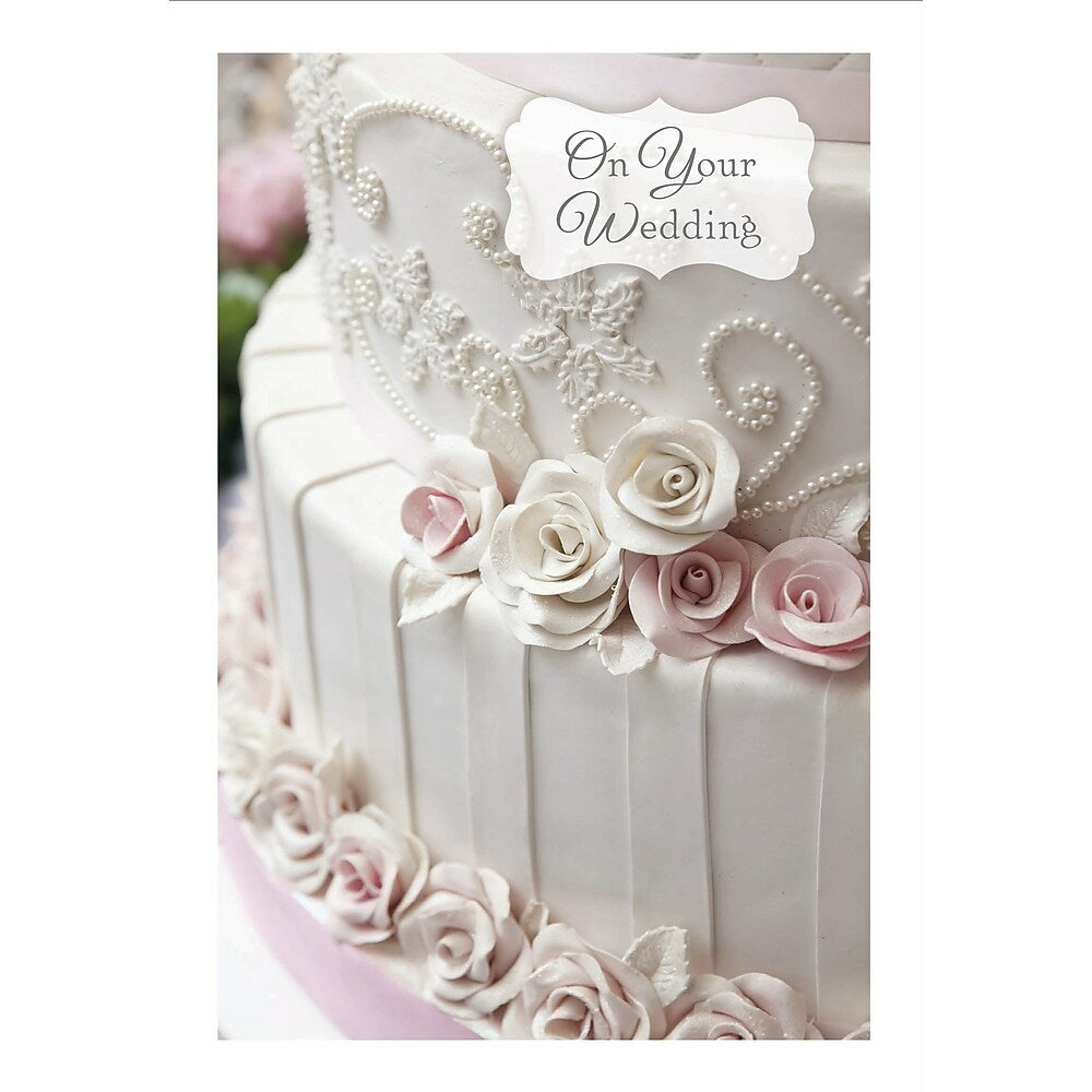 Image of Aline Greetings General Wedding Card, Wedding Cake, On Your Wedding, 18 Pack