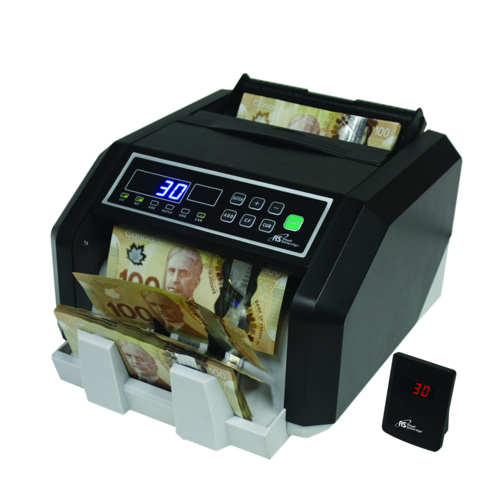 Image of Royal Sovereign Electric Commercial Bill Counter with Counterfeit Detection, Black