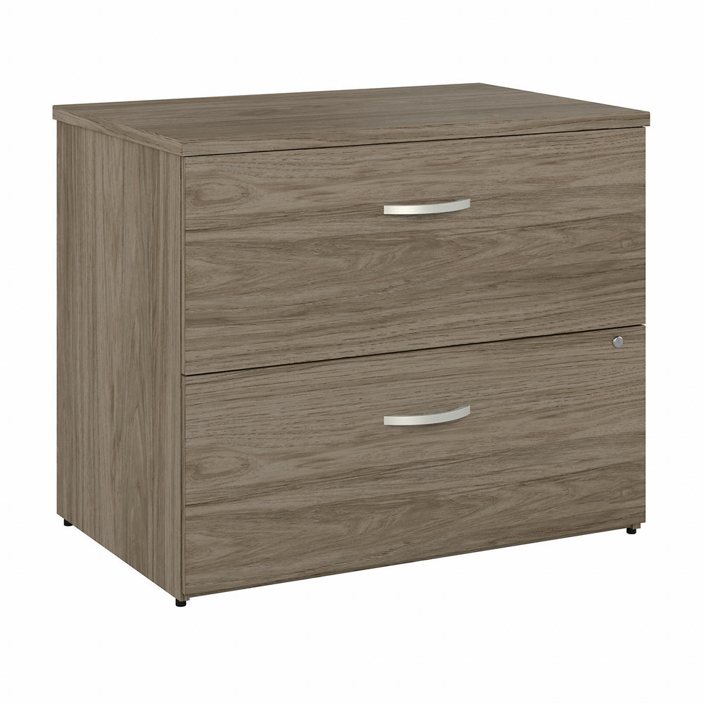 Image of Bush Business Furniture Studio C 2 Drawer Lateral File Cabinet - Modern Hickory