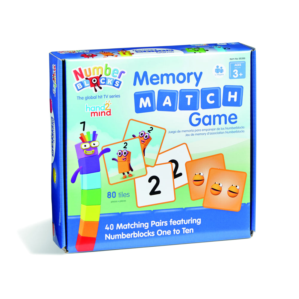 Image of Hand2Mind Number Blocks Memory Match Game