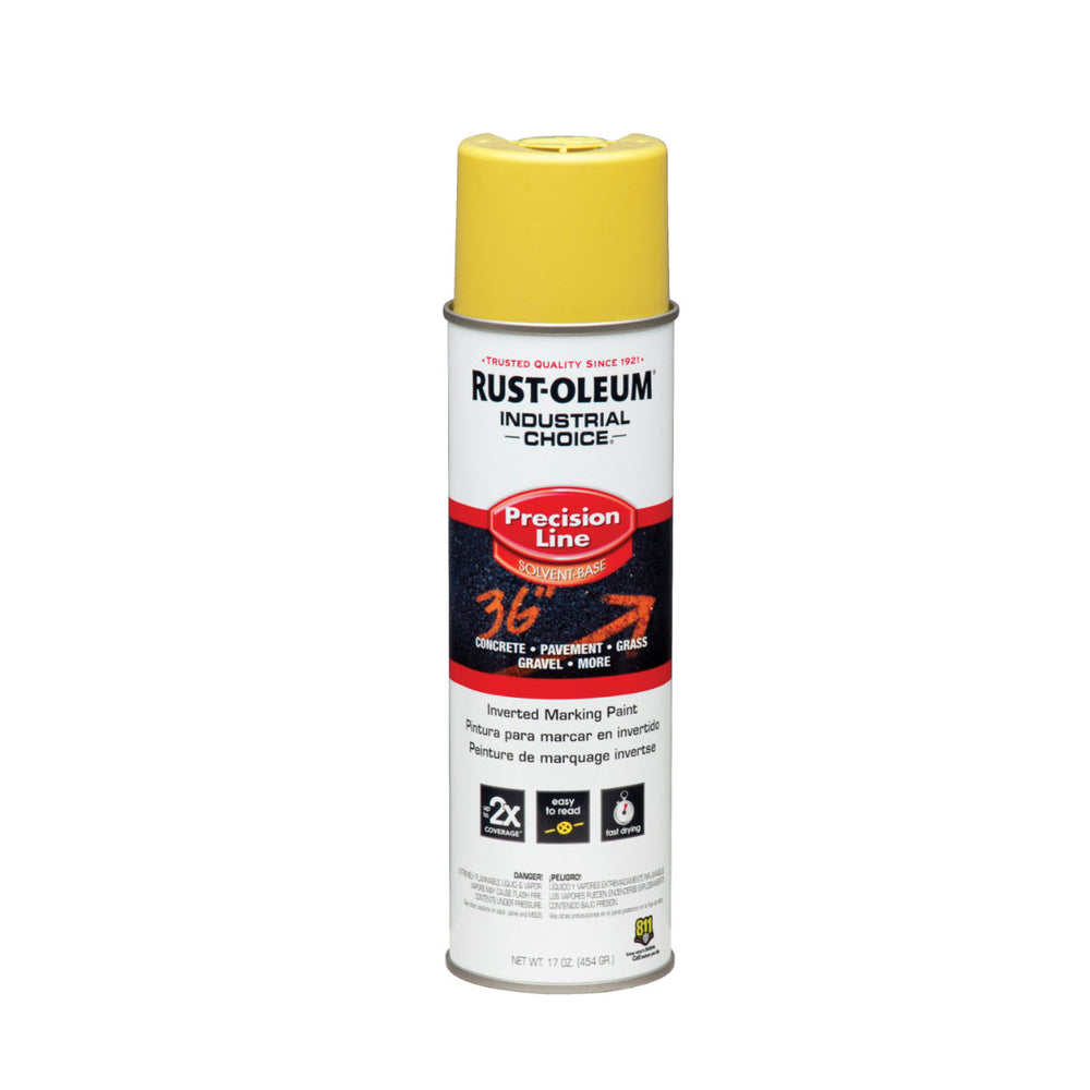 Image of Rust-O-Leum Solvent Based Inverted Marking Paint - 17 oz. - High Visibility Yellow (KQ213)