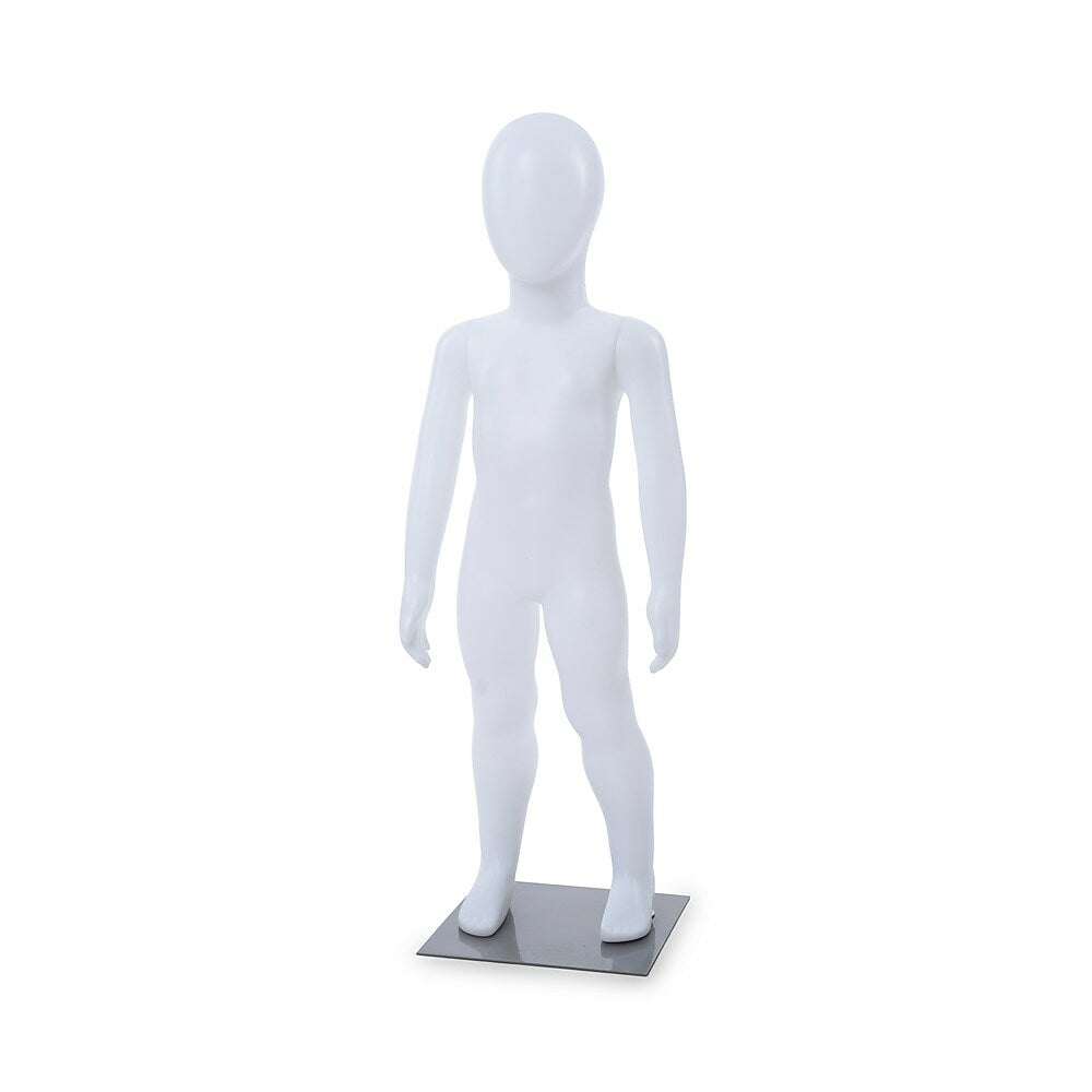 Image of Can-Bramar Child Egghead Unbreakable Mannequin - Glass Base - Age 1-2 Years - Blown White (PL-EK90)