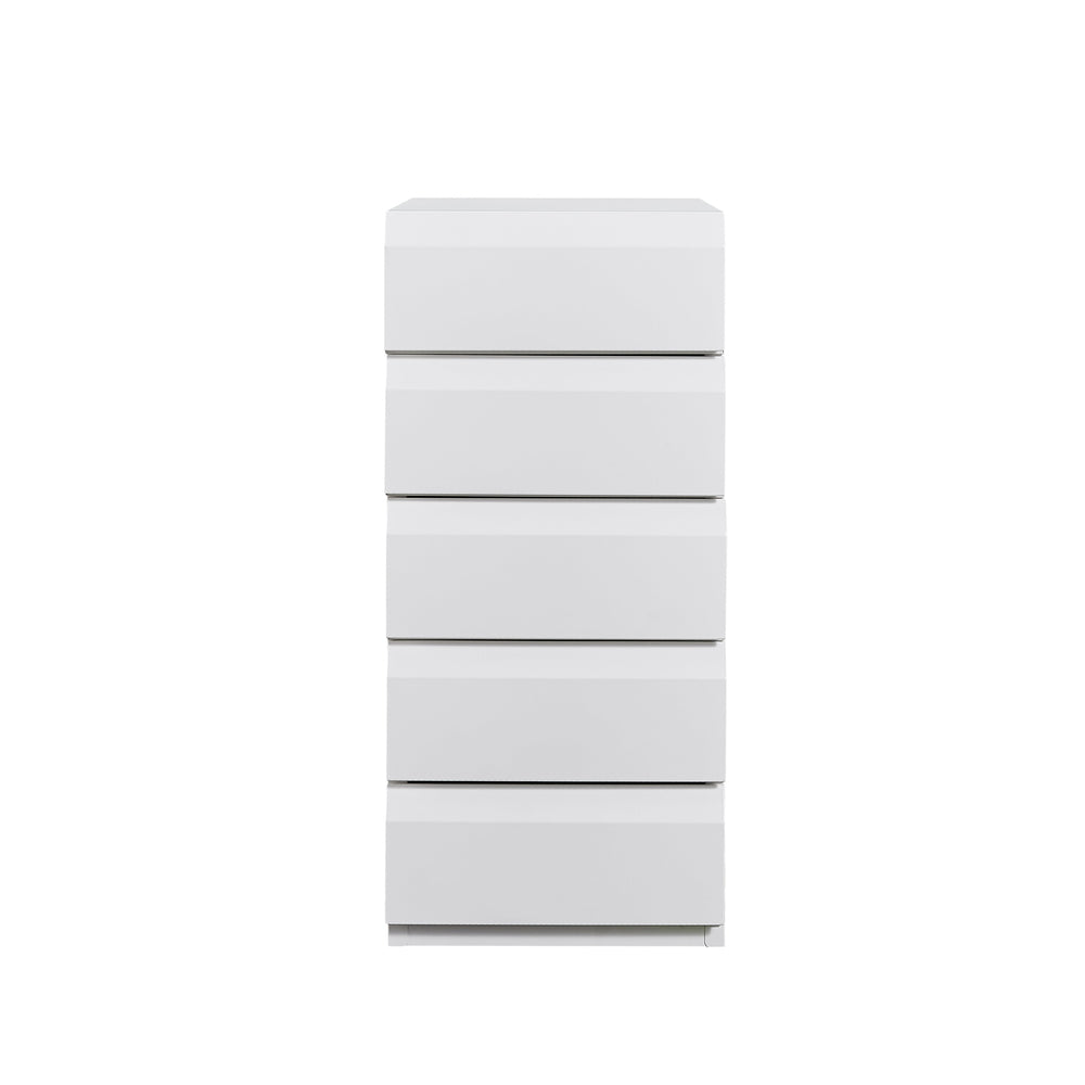 Image of Simply 5-Drawer Metal Storage Unit - White