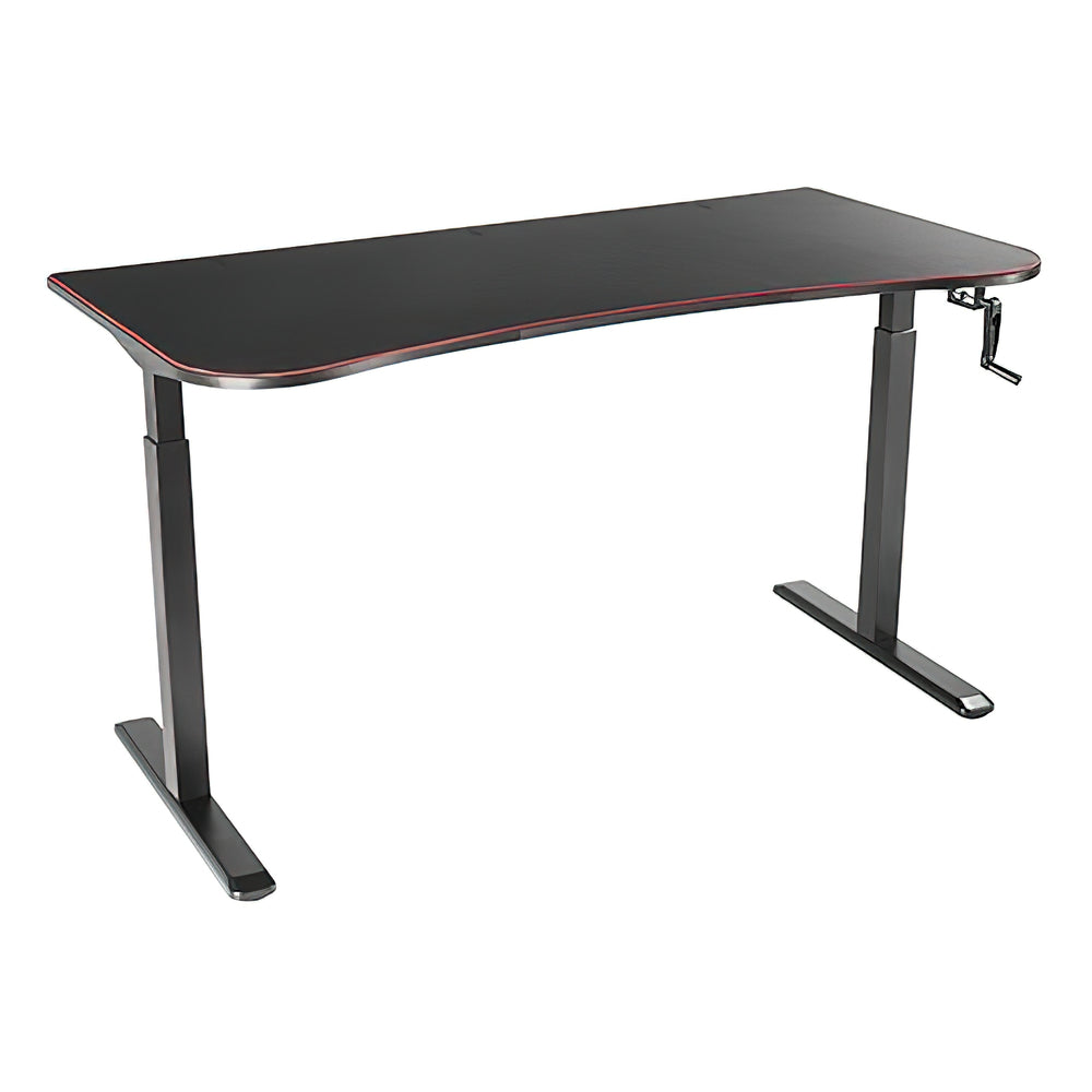 Image of TygerClaw 26.75"W Manual Height Adjustable Gaming Desk - Black
