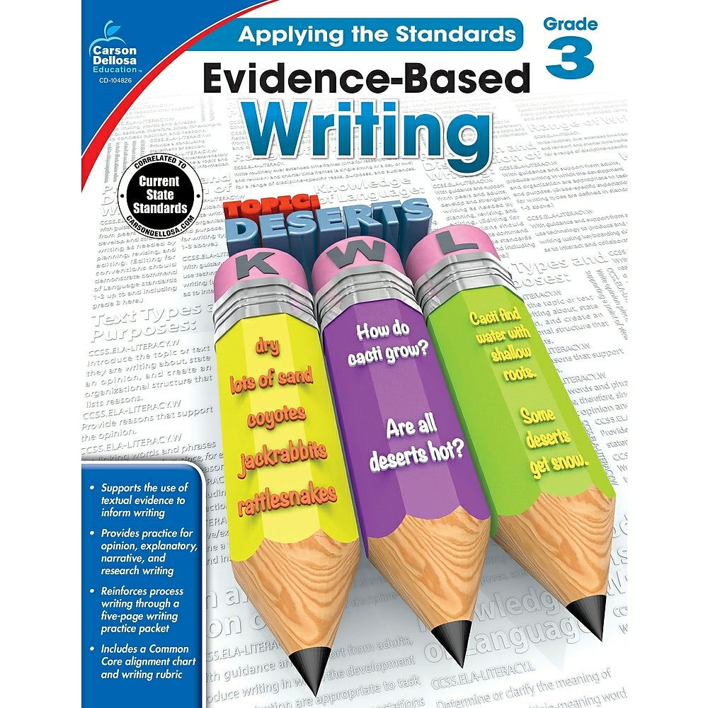 Image of eBook: Carson Dellosa 104826-EB Evidence-Based Writing - Grade 3